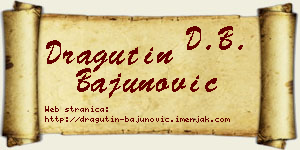 Dragutin Bajunović vizit kartica